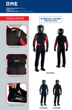 001059 Sparco One Race Suit Basic Overalls Karting Mechanic Pitcrew Sizes S-XXL Sparco 12