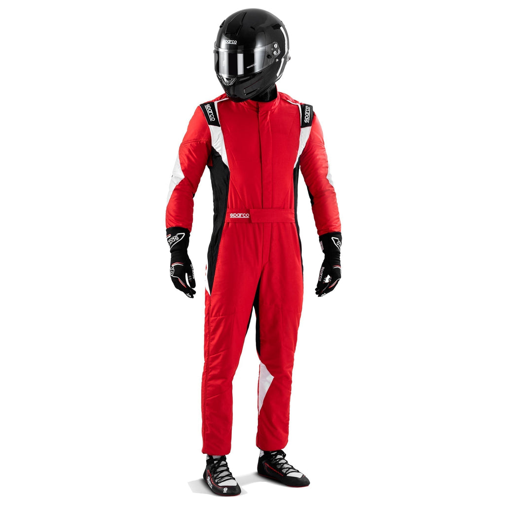 Sparco Super Light Race Suit Red White detail shoulder view Endless Racegear