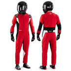 Sparco Super Light Race Suit Red White colourway group shot Endless Racegear