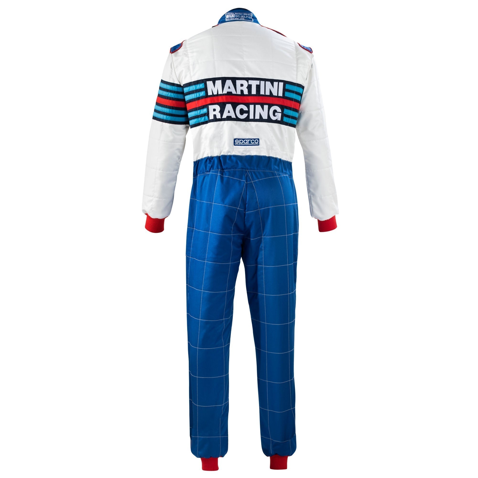 Sparco Martini Racing Suit Blue colourway detail Endless Racegear