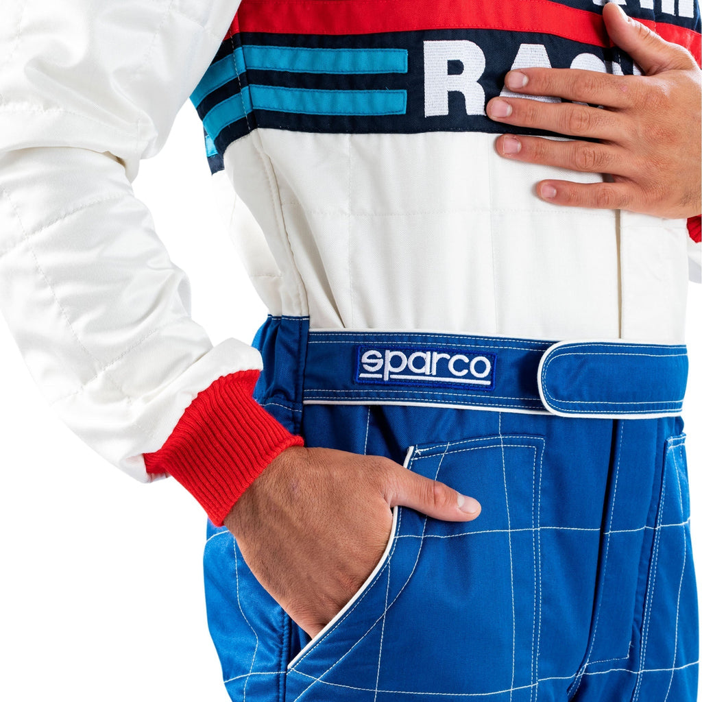 Sparco Martini Racing Suit Blue colourway detail three Endless Racegear