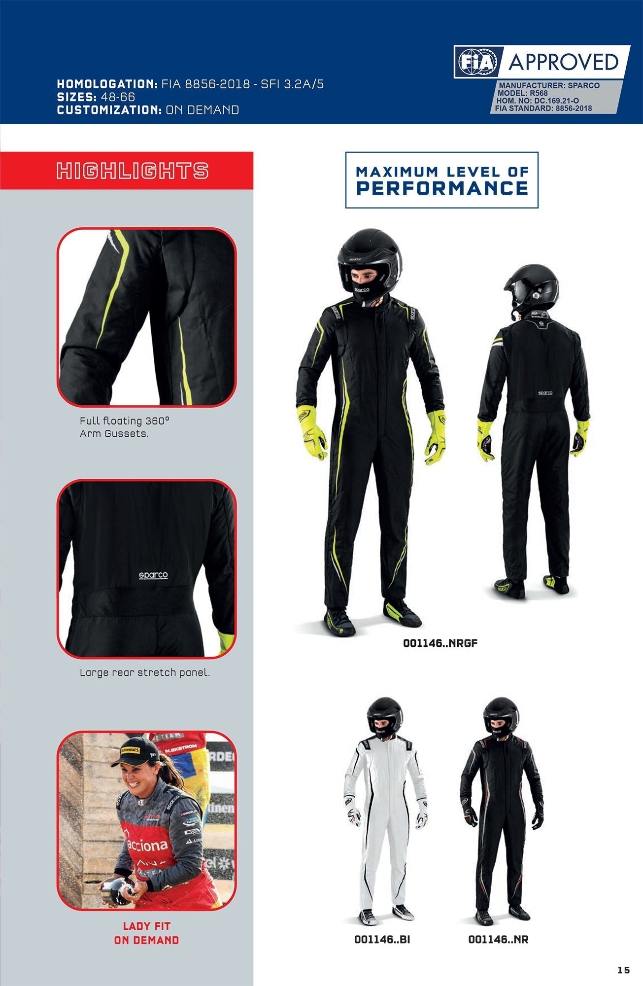 Sparco Prime Race Suit alternate angle two Endless Racegear