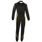 Sparco Prime Race Suit Black Yellow colourway alternate view Endless Racegear