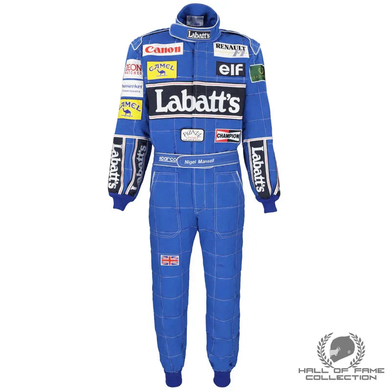 1992 Ricardo Patrese Williams Renault F1 Suit back view Endless Racegear