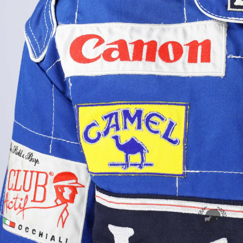 1992 Ricardo Patrese Williams Renault F1 Suit shoulder detail Endless Racegear