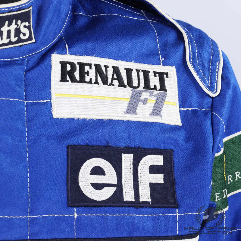 1992 Nigel Mansell Williams Renault F1 Suit collar detail Endless Racegear