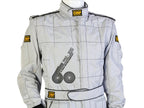 2010 Nigel Mansell 50th Anniversary Bahrain Race Suit fabric close-up Endless Racegear