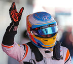 2017 Fernando Alonso McLaren Honda Adidas F1 Gloves logo detail Endless Racegear