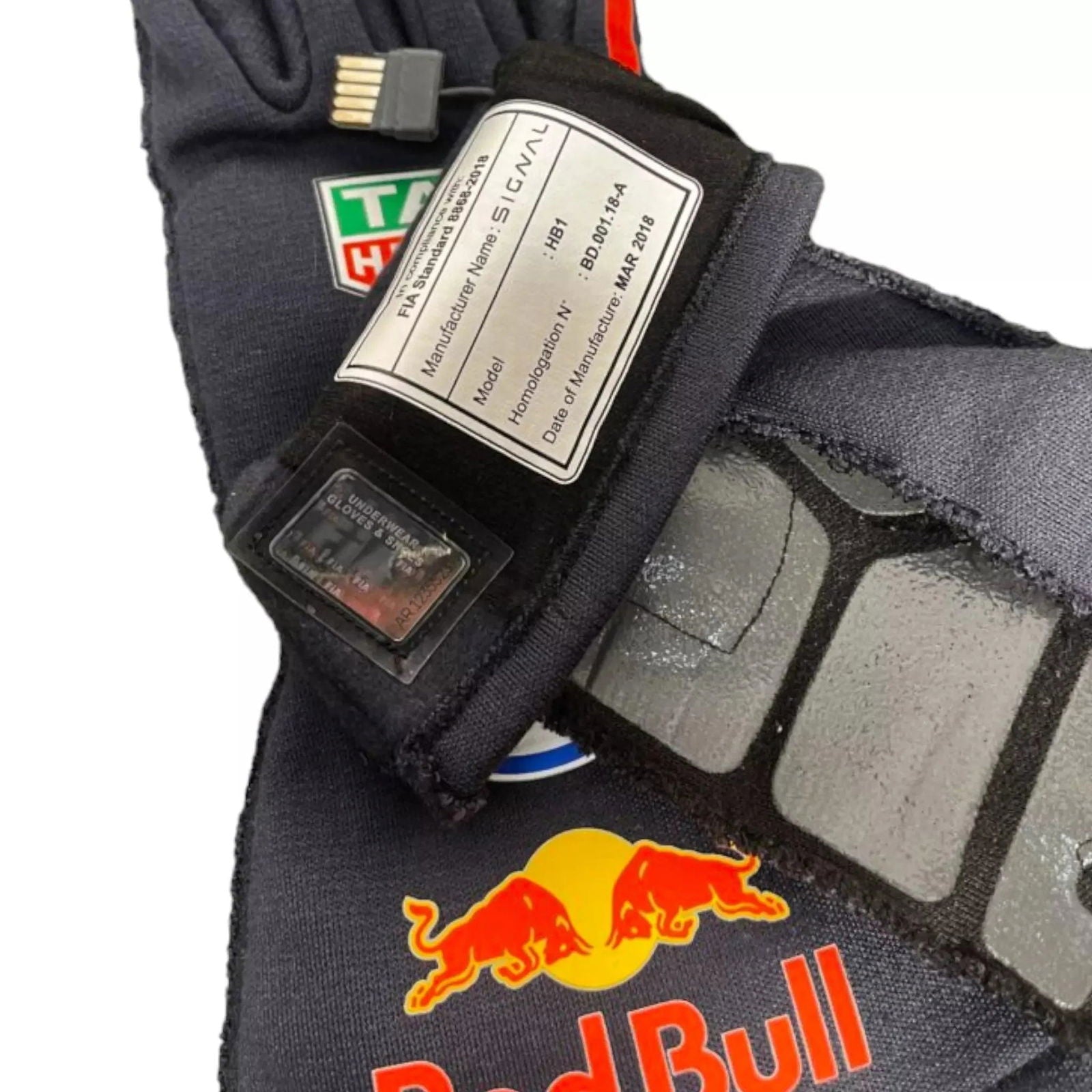 2018 Max Verstappen Race Gloves logo detail Endless Racegear