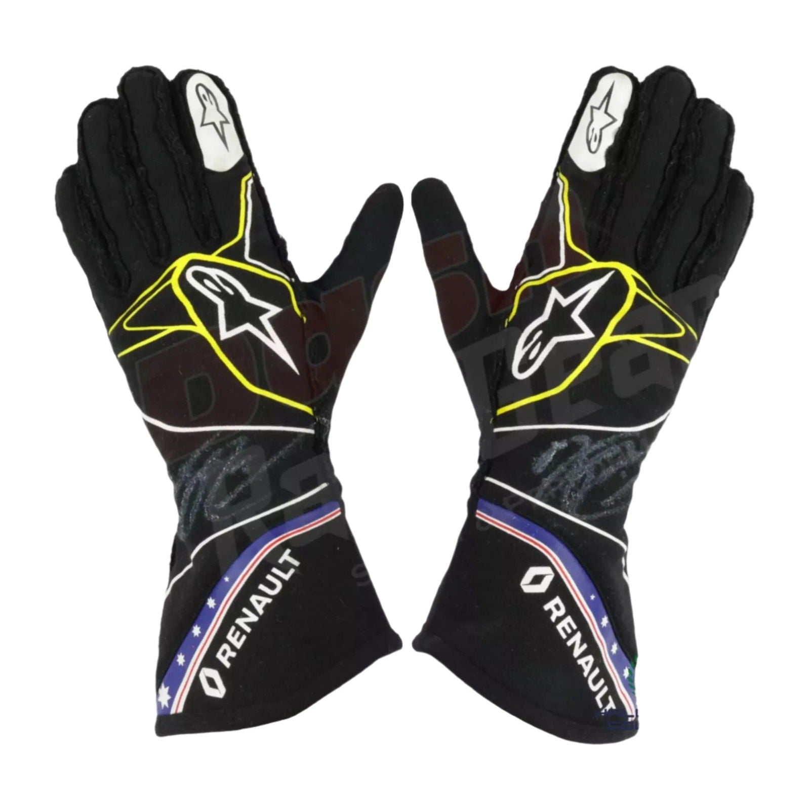 2019 Daniel Ricciard Renault F1 Race Gloves - Speedxcrafts