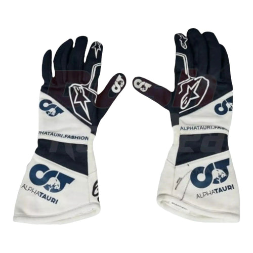 2021 Pierre Gasly Scuderia Alphatauri Race Gloves - Ex Race Gear