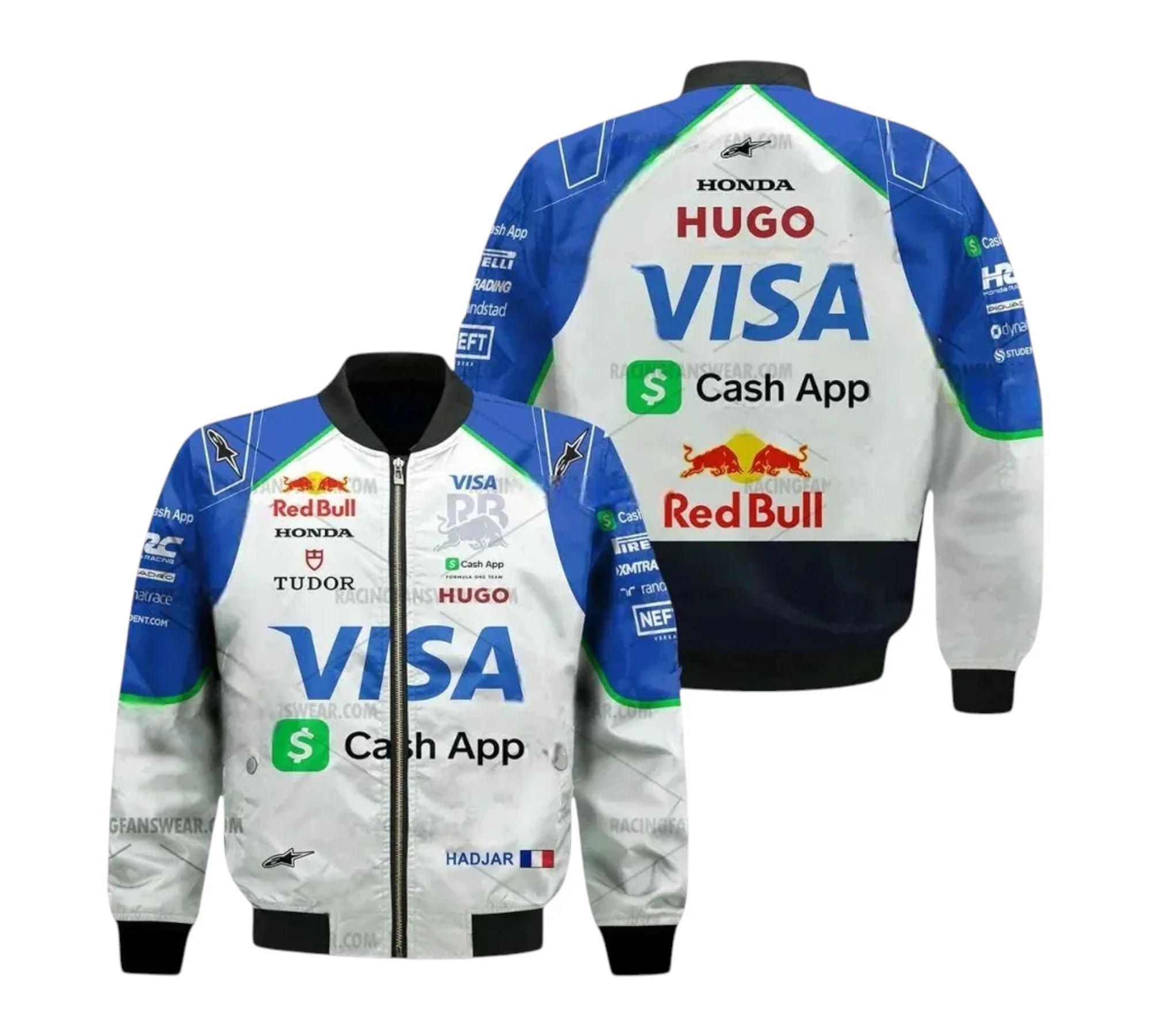 2025 Isack Hadjar Visa Cash App Formula One Bomber Jacket 
