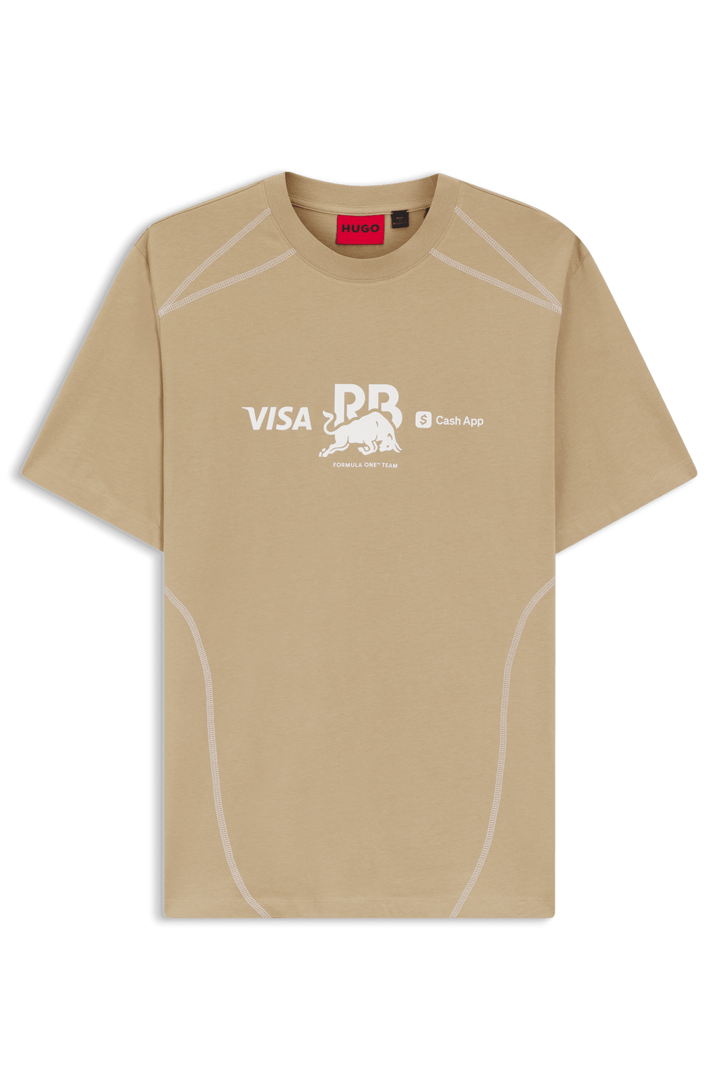 Visa Cash App RB F1 Fanwear T-Shirt - Black/White/Beige T-shirts Visa Cash App RB XS Beige 