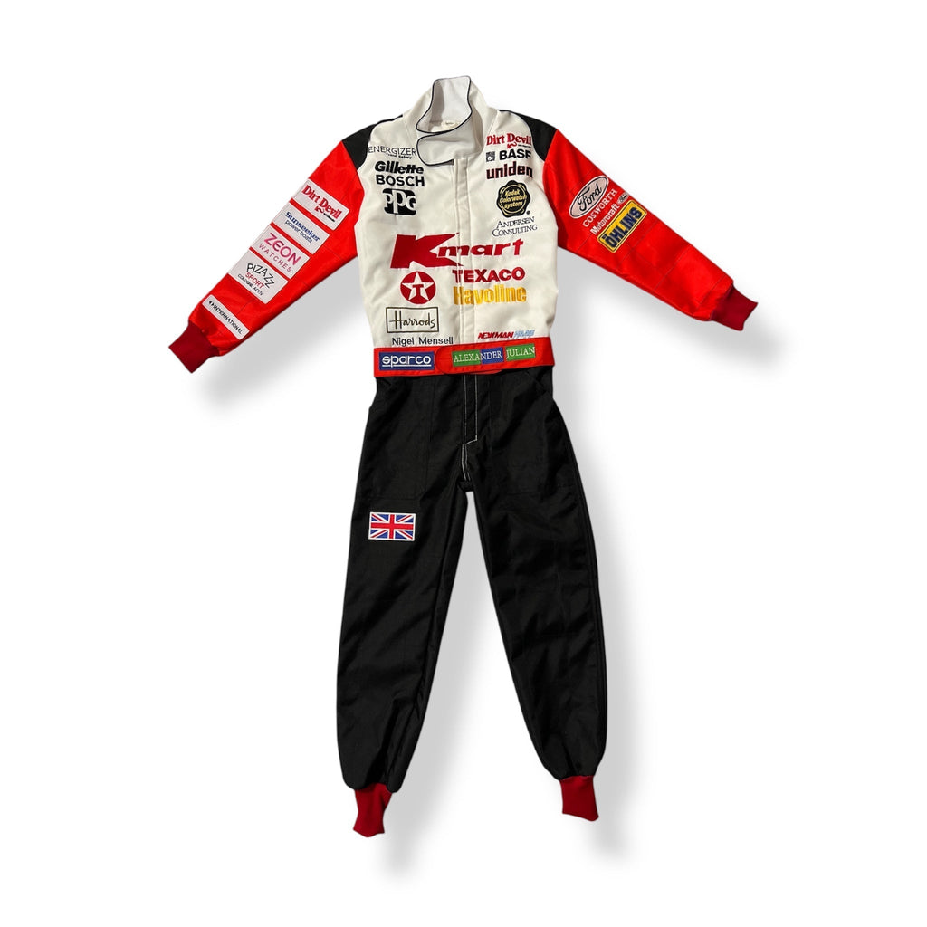 1993 Nigel Mansell Newman Haas IndyCar Suit front view Endless Racegear