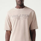 McLaren F1 x New Era Washed Logo T-Shirt - Stone/Black T-shirts McLaren-Castore XS Beige 