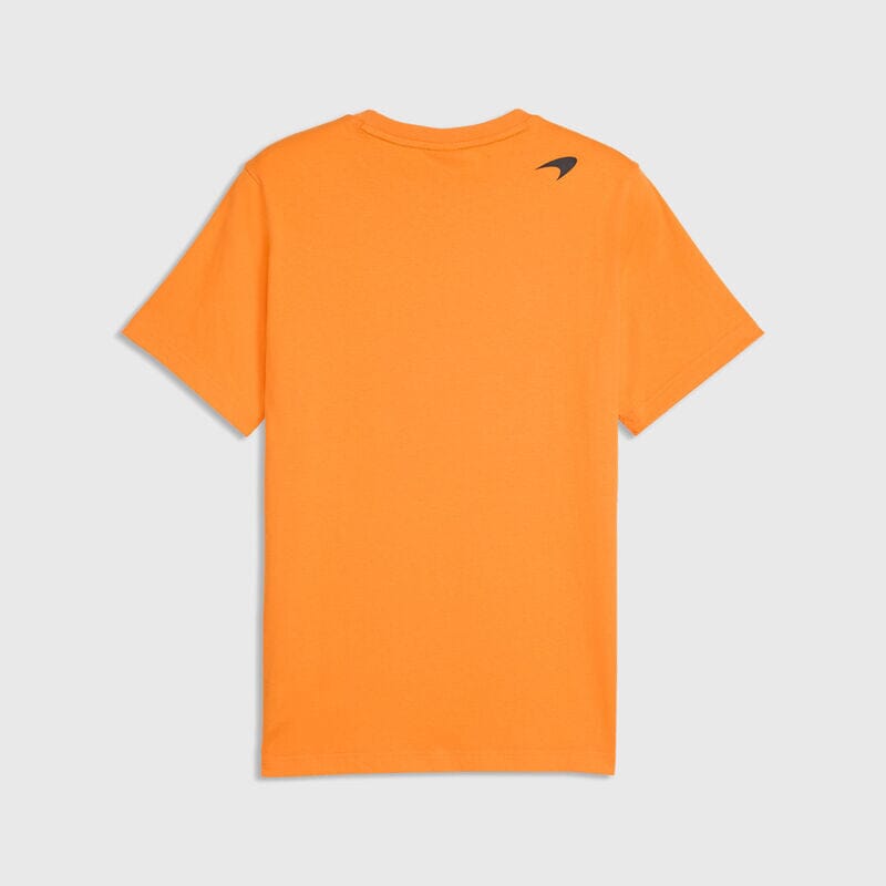 McLaren F1 Essentials Small Logo T-Shirt - Puma Black/Papaya/White Glow Heather McLaren