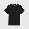 McLaren F1 Essentials Small Logo T-Shirt - Puma Black/Papaya/White Glow Heather T-shirts McLaren XS Black 