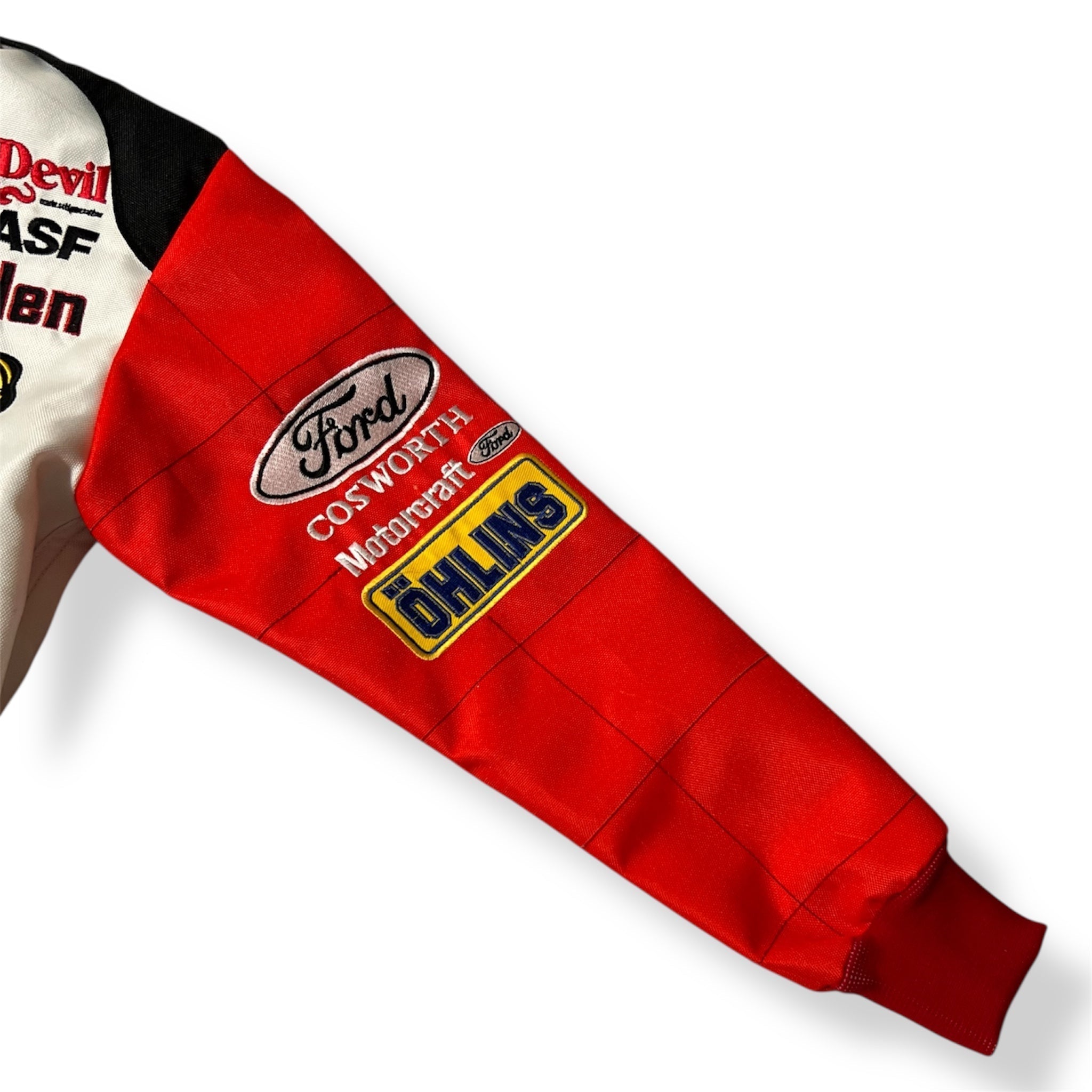 1993 Nigel Mansell Newman Haas IndyCar Suit sponsor embroidery detail Endless Racegear