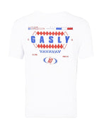 Alpine Racing F1 Pierre Gasly Relaxed Fit T-Shirt- White/French Navy T-shirts Alpine XS White 