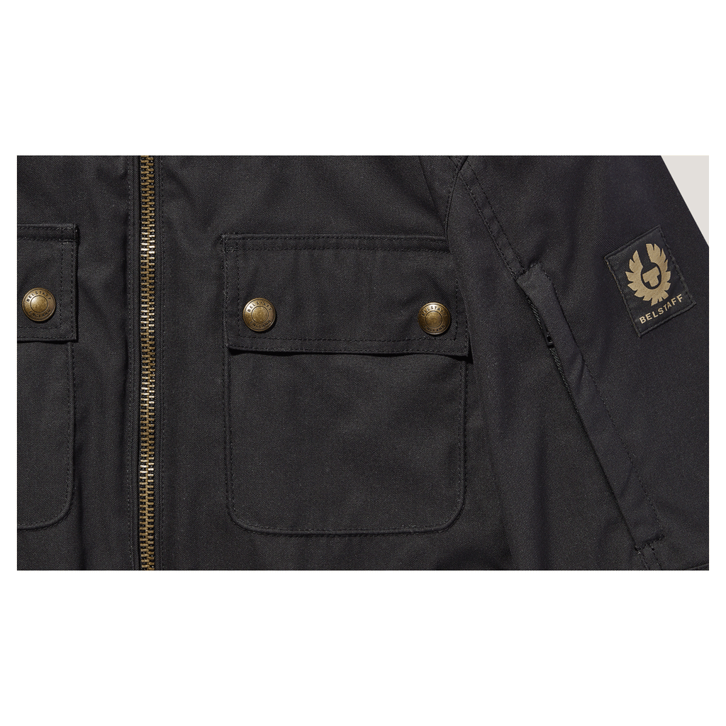 *New* Belstaff Roberts Cotton Canvas Motorcycle Jacket - Black Endless Racegear 5