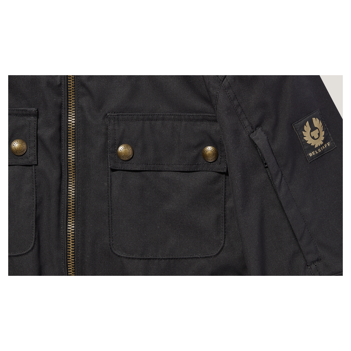 *New* Belstaff Roberts Cotton Canvas Motorcycle Jacket - Black Endless Racegear 5