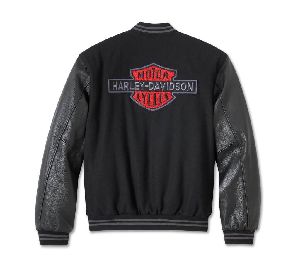 Harley-Davidson V-Twin Varsity Leather Jacket - Endless Racegear