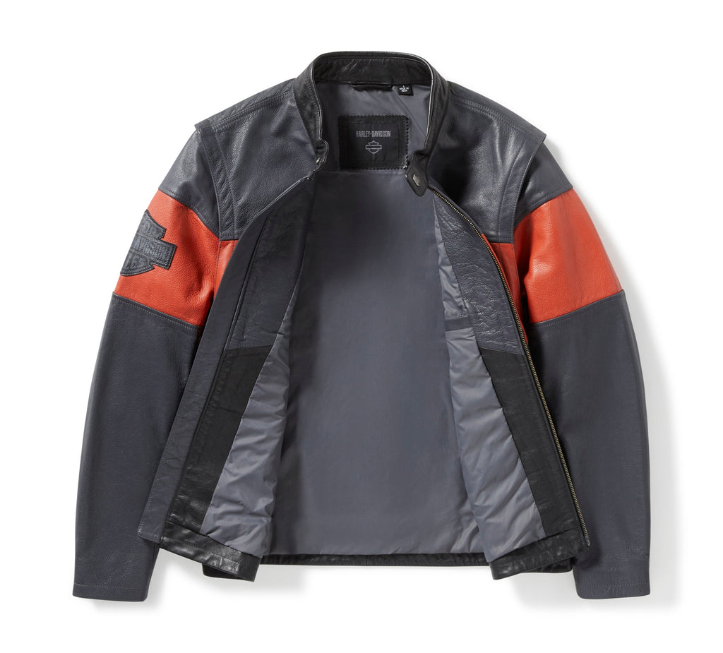 Men's Essential Convertible Leather Jacket Endless Racegear