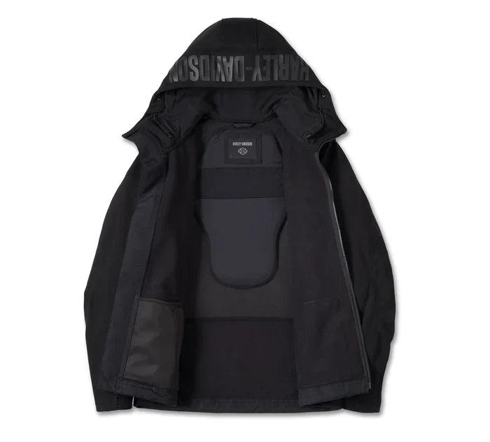 Men's Deflector 2.0 Hooded Riding Fleece - Black Beauty Harley-Davidson
