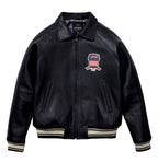 Buy Best Genuine Style Jet Black Avirex Leather Fashion Jackets For Sale rfxleatherofficial