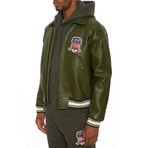 Buy Best Style Olive Leather Fashion Bomber Avirex Leather Jackets For Mens rfxleatherofficial