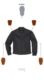 AIR TATE JACKET BLACK Pando Moto