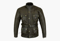 BGA Trail Master Vintage Waxed Leather Motorcycle Jacket Brown