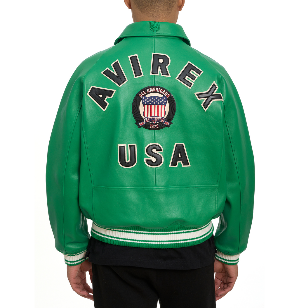 Shop Best High Sale Avirex Fashion Aviator Bomber Jelly Bean Leather Jackets For Sale rfxleatherofficial