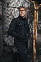 M65 WP JACKET BLACK - Slim-Fit Waterproof Motorcycle Jacket Pando Moto