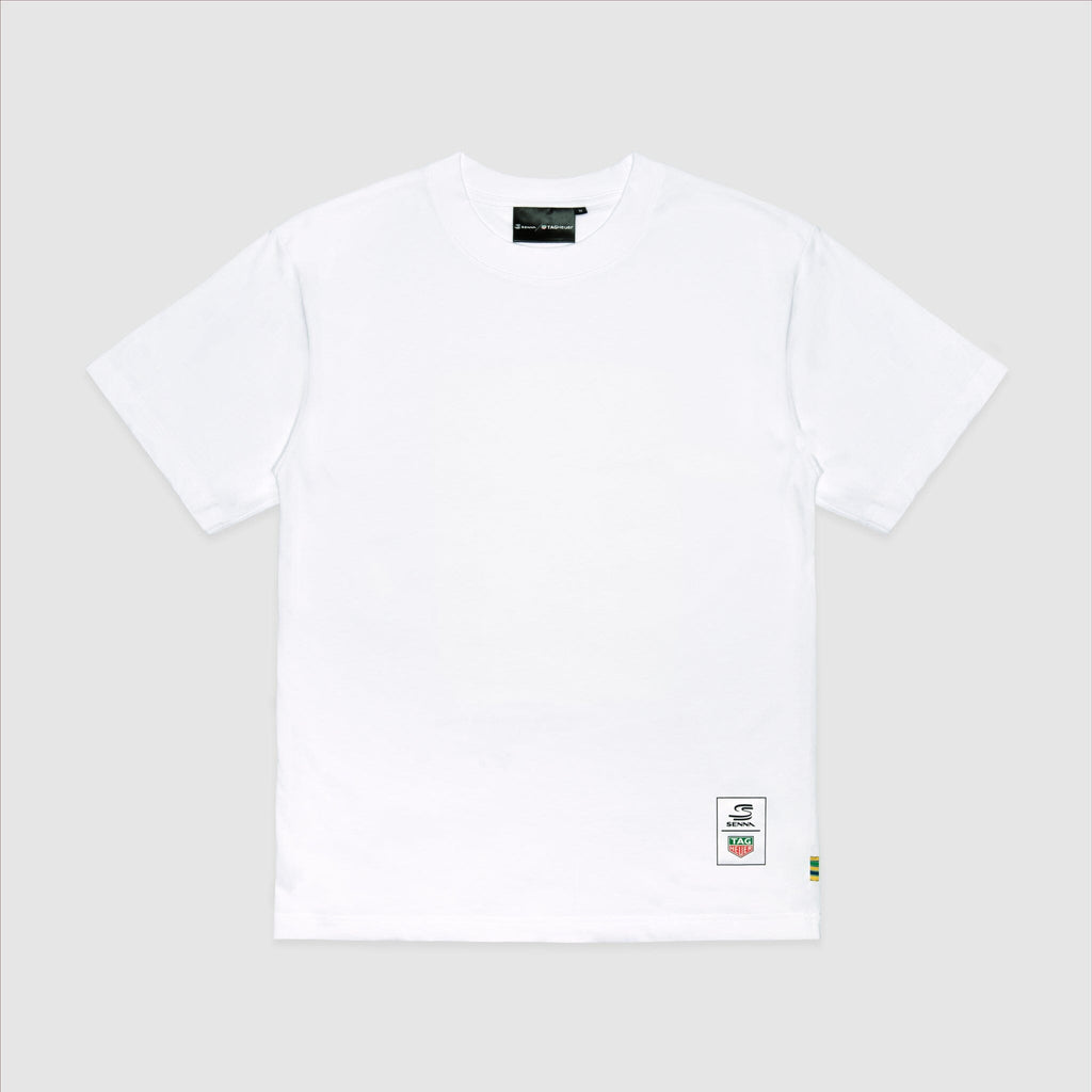 Ayrton Senna F1 x Tag Heuer 88 T-Shirt - White/Black Endless Racegear
