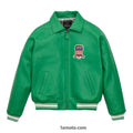 Green Varsity Bomber Icon Avirex Leather Jacket Endless Racegear
