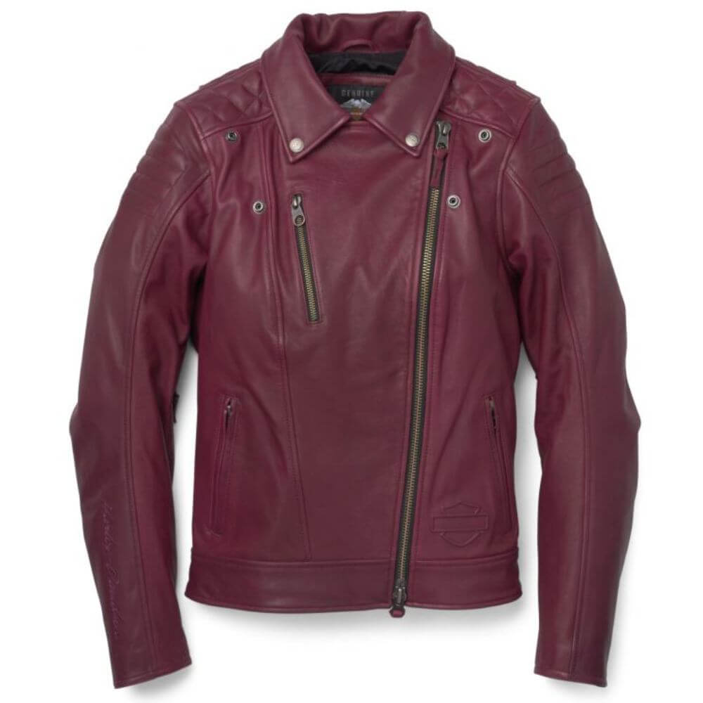 Harley-Davidson Women's Bezel Biker Collar Leather Riding Jacket Endless Racegear