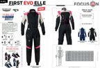 2025 OMP First Evo Elle Race Suit Ladies Womens Girls Fireproof FIA 8856-2018 OMP