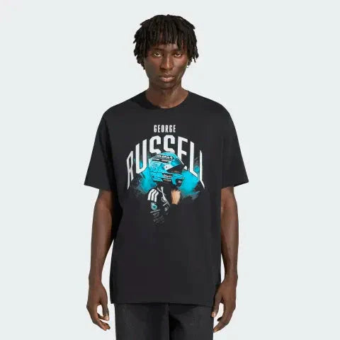 Mercedes - AMG Petronas Formula One George Russell Men's Graphic T-Shirt - Black Mercedes AMG Petronas