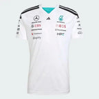 Mercedes - AMG Petronas Formula One 2026 Men's Team Jersey T-Shirt - White/Black T-shirts Mercedes AMG Petronas XS White 