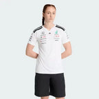 Mercedes - AMG Petronas Formula One 2026 Women's Team Driver Jersey - Black/White T-shirts Mercedes AMG Petronas XXS White 