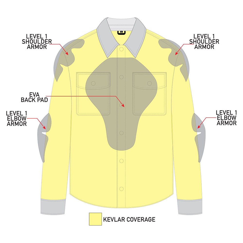 Castle X Men's Legend Canvas Riding Shirt Endless Racegear