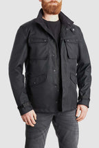 M65 WP JACKET BLACK - Slim-Fit Waterproof Motorcycle Jacket Pando Moto