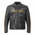 Braddan Black Retro Air Race Leather Jacket Triumph