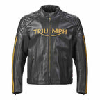 Braddan Black Retro Air Race Leather Jacket Triumph