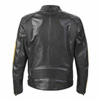 Braddan Black Retro Air Race Leather Jacket Triumph