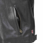 Braddan Black Retro Air Race Leather Jacket Triumph
