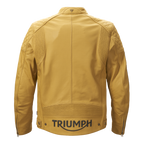 Braddan Gold Retro Air Race Leather Jacket Triumph