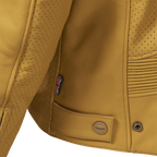 Braddan Gold Retro Air Race Leather Jacket Triumph