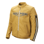 Braddan Gold Retro Air Race Leather Jacket Triumph